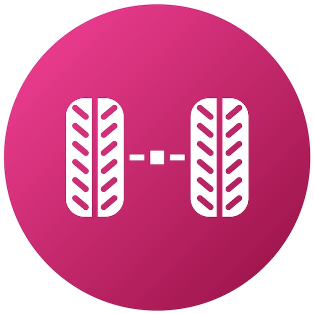 Estilo del icono de alineación de la rueda de diseño vectorial