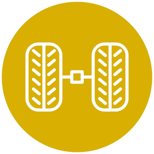 Estilo del icono de alineación de la rueda de diseño vectorial
