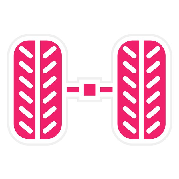 Estilo del icono de alineación de la rueda de diseño vectorial