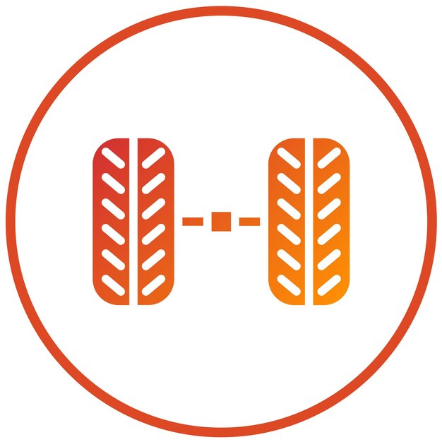 Estilo del icono de alineación de la rueda de diseño vectorial