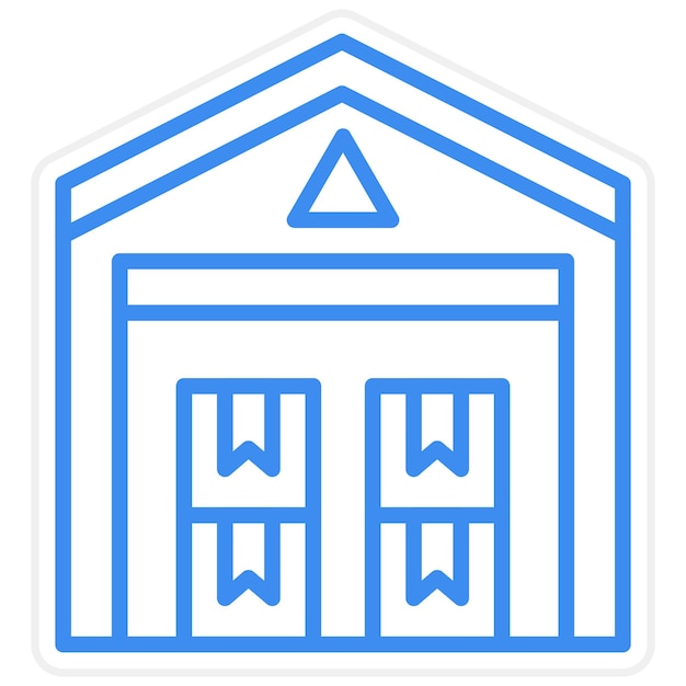 Estilo del icono del almacén de diseño vectorial