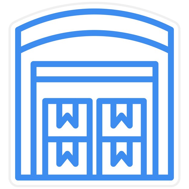 Estilo del icono del almacén de diseño vectorial
