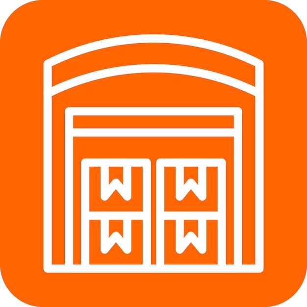 Estilo del icono del almacén de diseño vectorial