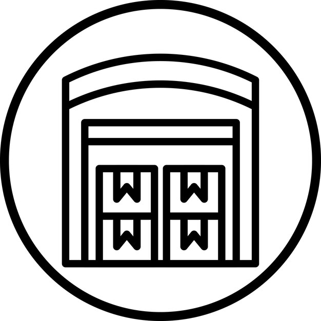 Estilo del icono del almacén de diseño vectorial