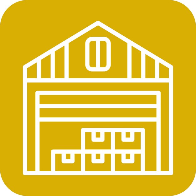 Estilo del icono del almacén de diseño vectorial