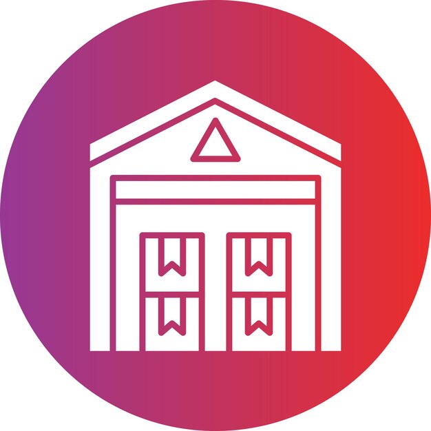 Estilo del icono del almacén de diseño vectorial