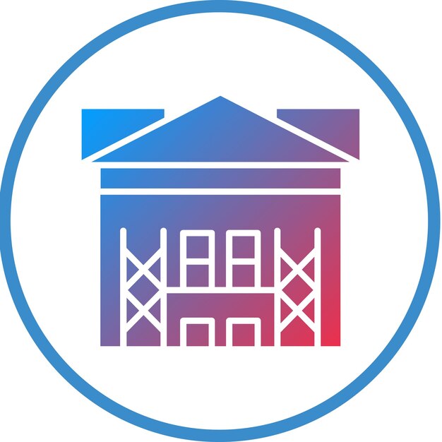 Estilo del icono del almacén de diseño vectorial