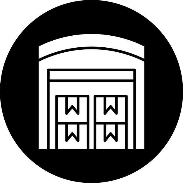 Estilo del icono del almacén de diseño vectorial