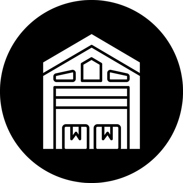 Estilo del icono del almacén de diseño vectorial
