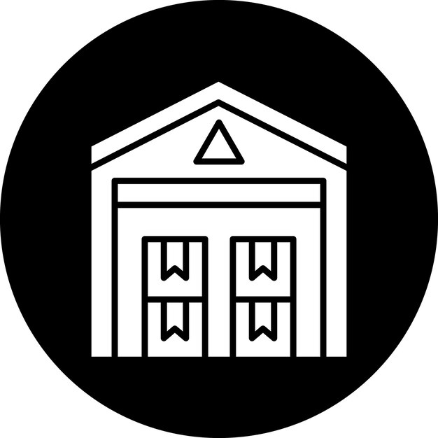Estilo del icono del almacén de diseño vectorial