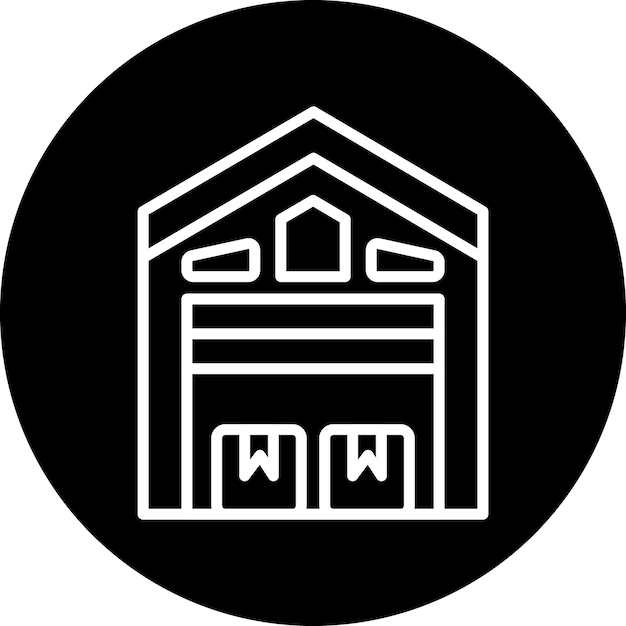 Estilo del icono del almacén de diseño vectorial