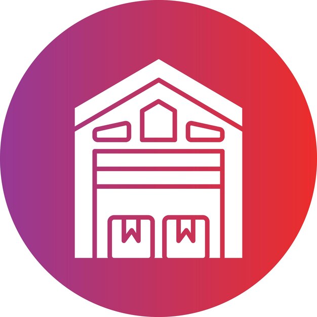 Estilo del icono del almacén de diseño vectorial
