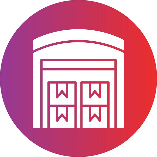 Estilo del icono del almacén de diseño vectorial