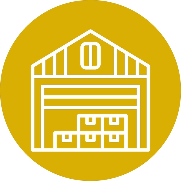 Estilo del icono del almacén de diseño vectorial