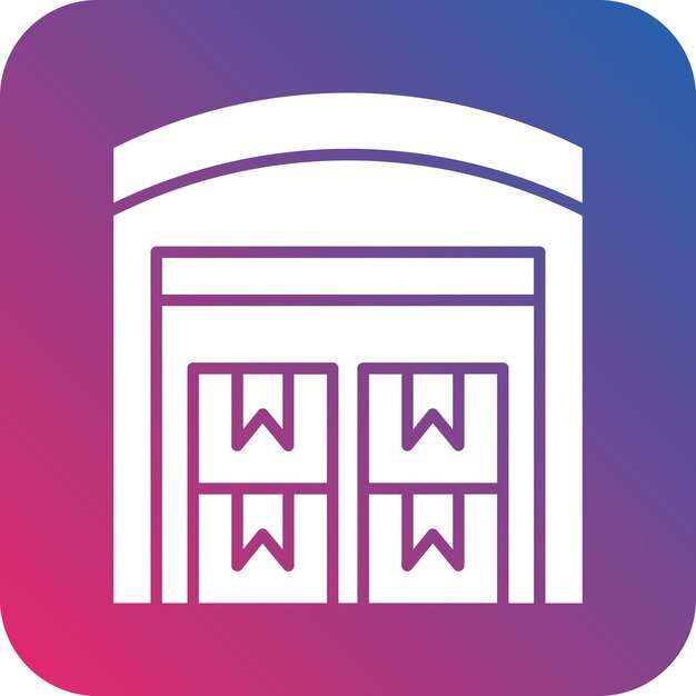 Estilo del icono del almacén de diseño vectorial