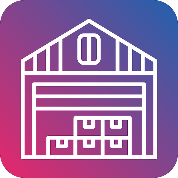 Estilo del icono del almacén de diseño vectorial