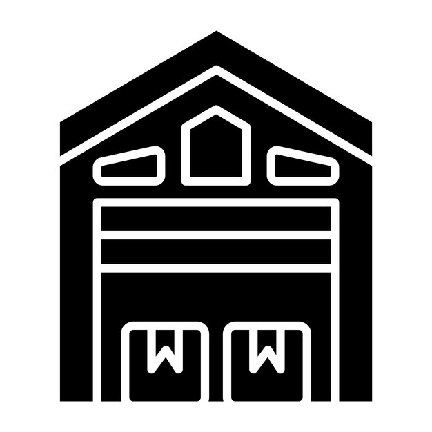 Estilo del icono del almacén de diseño vectorial