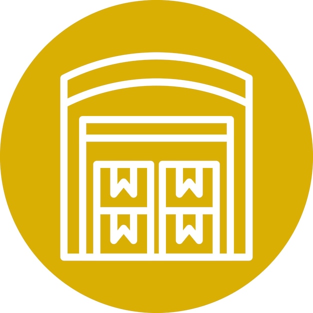 Estilo del icono del almacén de diseño vectorial
