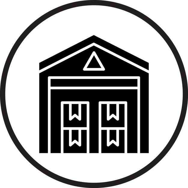 Estilo del icono del almacén de diseño vectorial