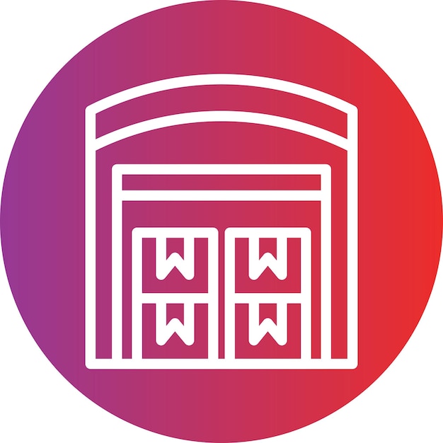 Estilo del icono del almacén de diseño vectorial