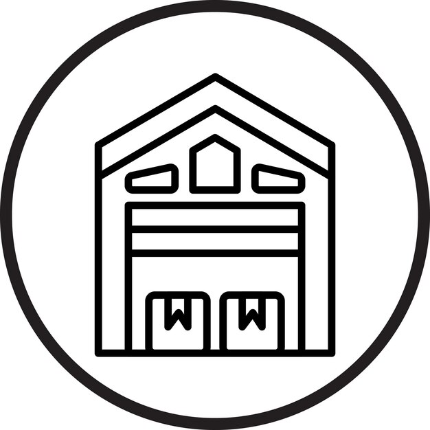 Estilo del icono del almacén de diseño vectorial