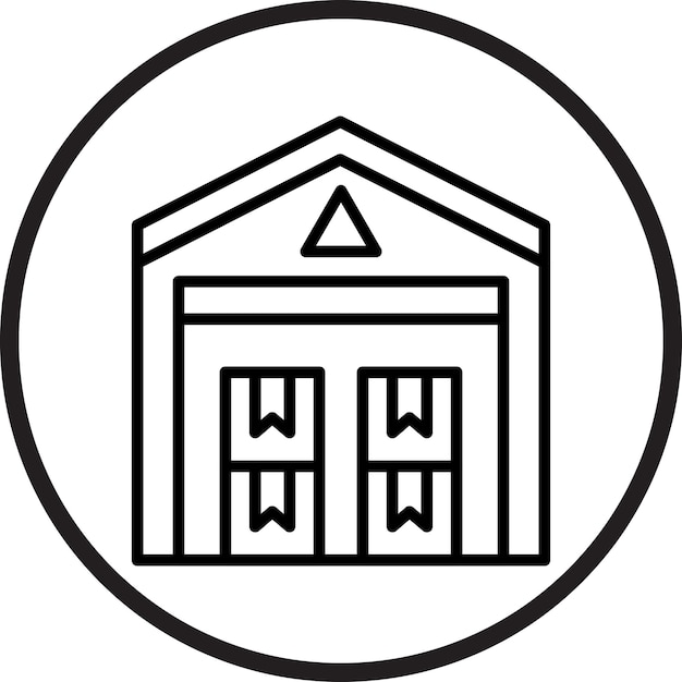 Estilo del icono del almacén de diseño vectorial
