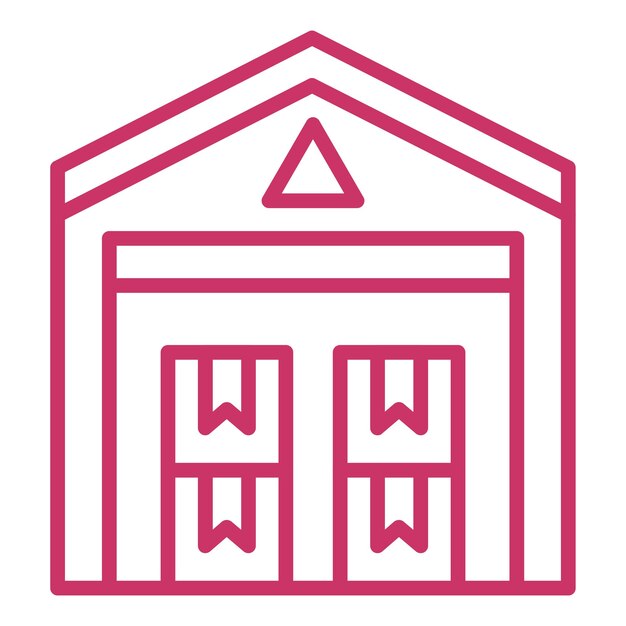 Estilo del icono del almacén de diseño vectorial