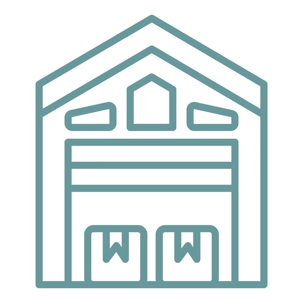 Estilo del icono del almacén de diseño vectorial