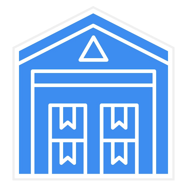 Estilo del icono del almacén de diseño vectorial