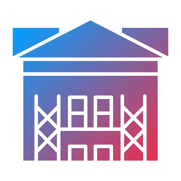 Estilo del icono del almacén de diseño vectorial