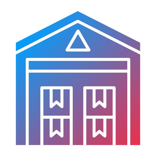 Estilo del icono del almacén de diseño vectorial