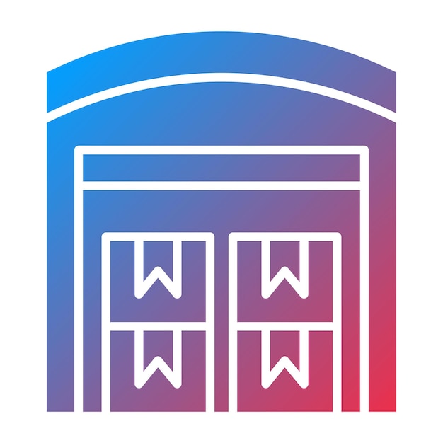 Estilo del icono del almacén de diseño vectorial