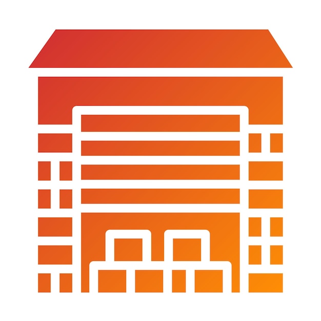 Estilo del icono del almacén de diseño vectorial