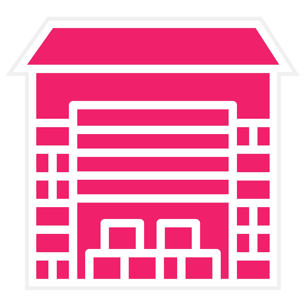 Estilo del icono del almacén de diseño vectorial