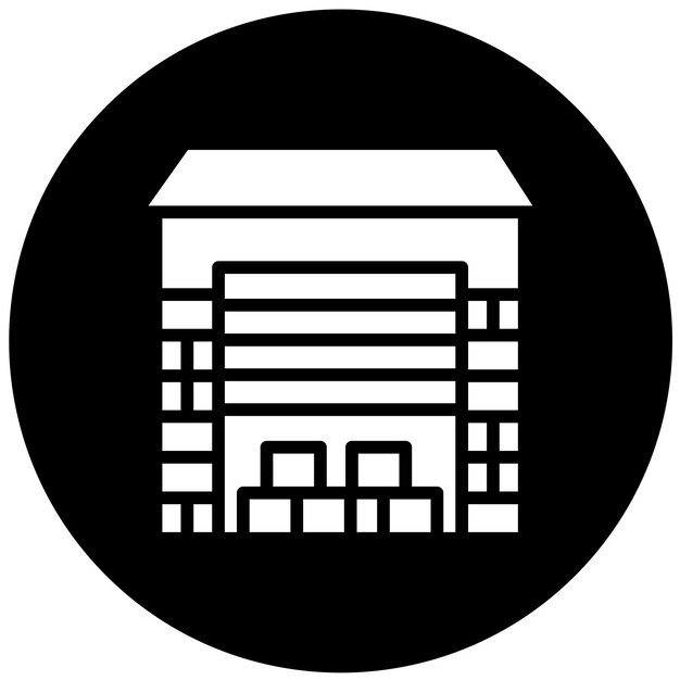 Estilo del icono del almacén de diseño vectorial