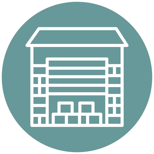 Estilo del icono del almacén de diseño vectorial