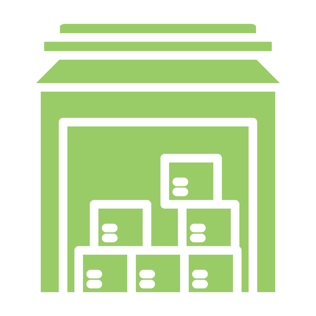 Estilo del icono del almacén de diseño vectorial
