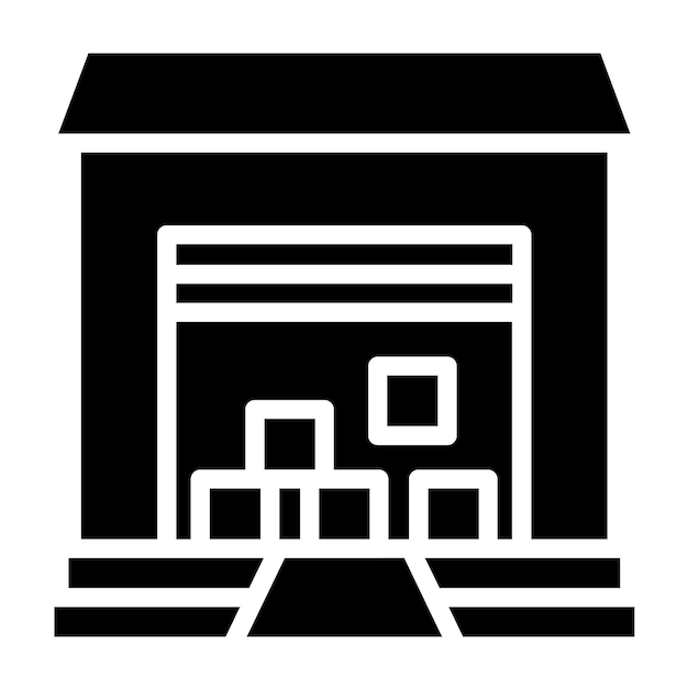 Estilo del icono del almacén de diseño vectorial