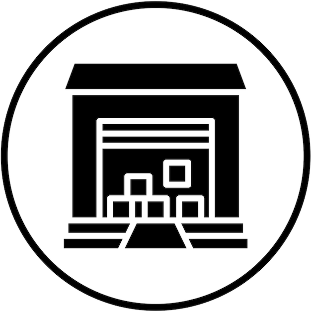 Estilo del icono del almacén de diseño vectorial
