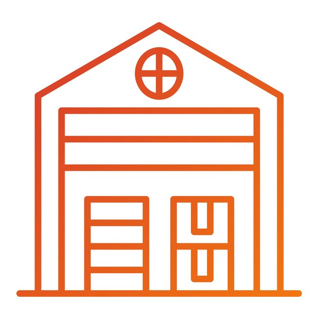 Estilo del icono del almacén de diseño vectorial
