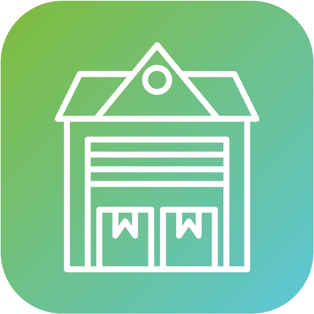 Estilo del icono del almacén de diseño vectorial