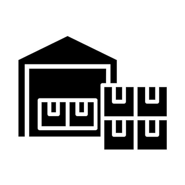 Estilo del icono del almacén de diseño vectorial