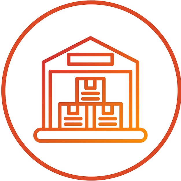Estilo del icono del almacén de diseño vectorial