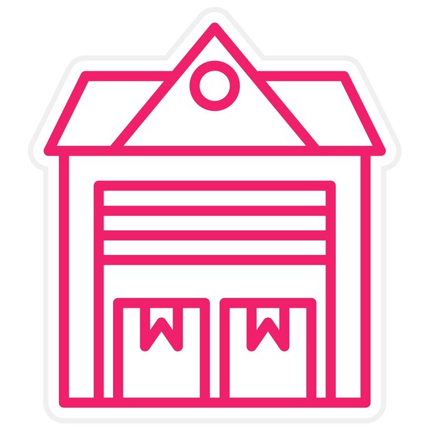 Estilo del icono del almacén de diseño vectorial