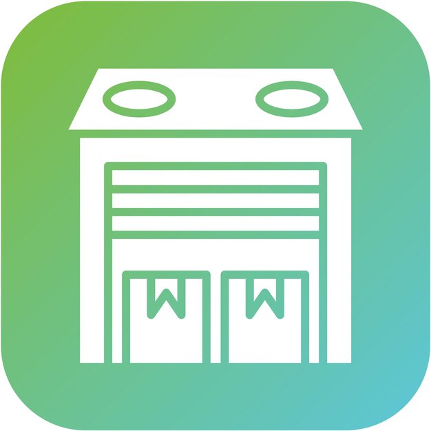 Estilo del icono del almacén de diseño vectorial