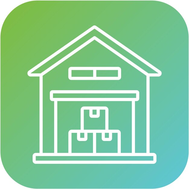 Estilo del icono del almacén de diseño vectorial