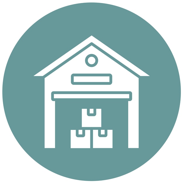 Estilo del icono del almacén de diseño vectorial