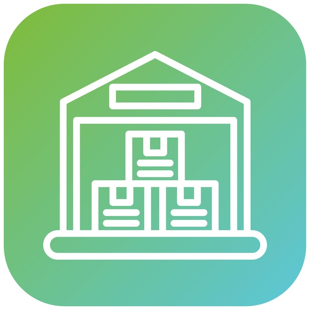 Estilo del icono del almacén de diseño vectorial