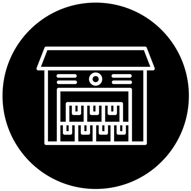 Estilo del icono del almacén de diseño vectorial