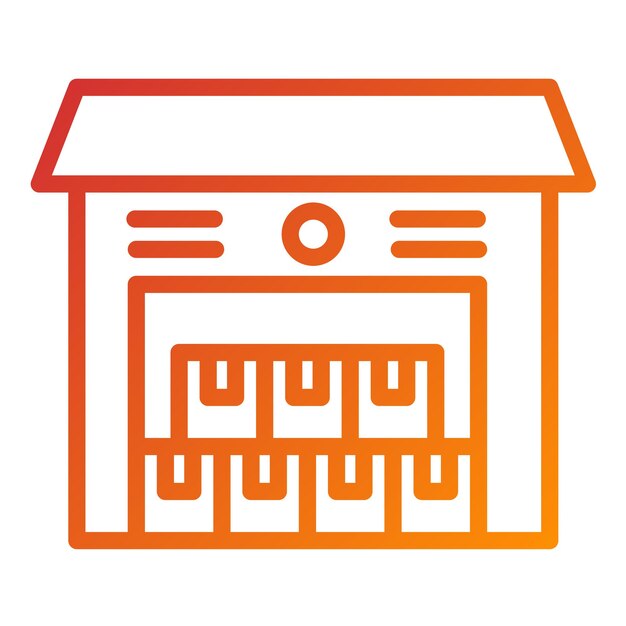 Estilo del icono del almacén de diseño vectorial
